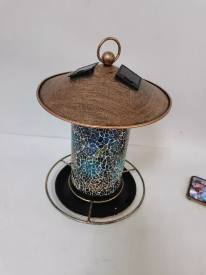 Solar Birds Feeder Outdoor Hanging Birds Feed Tool